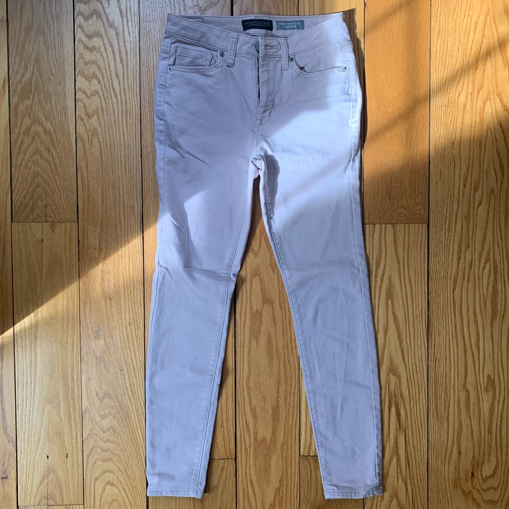 Aeropostale pink high waisted jeggings